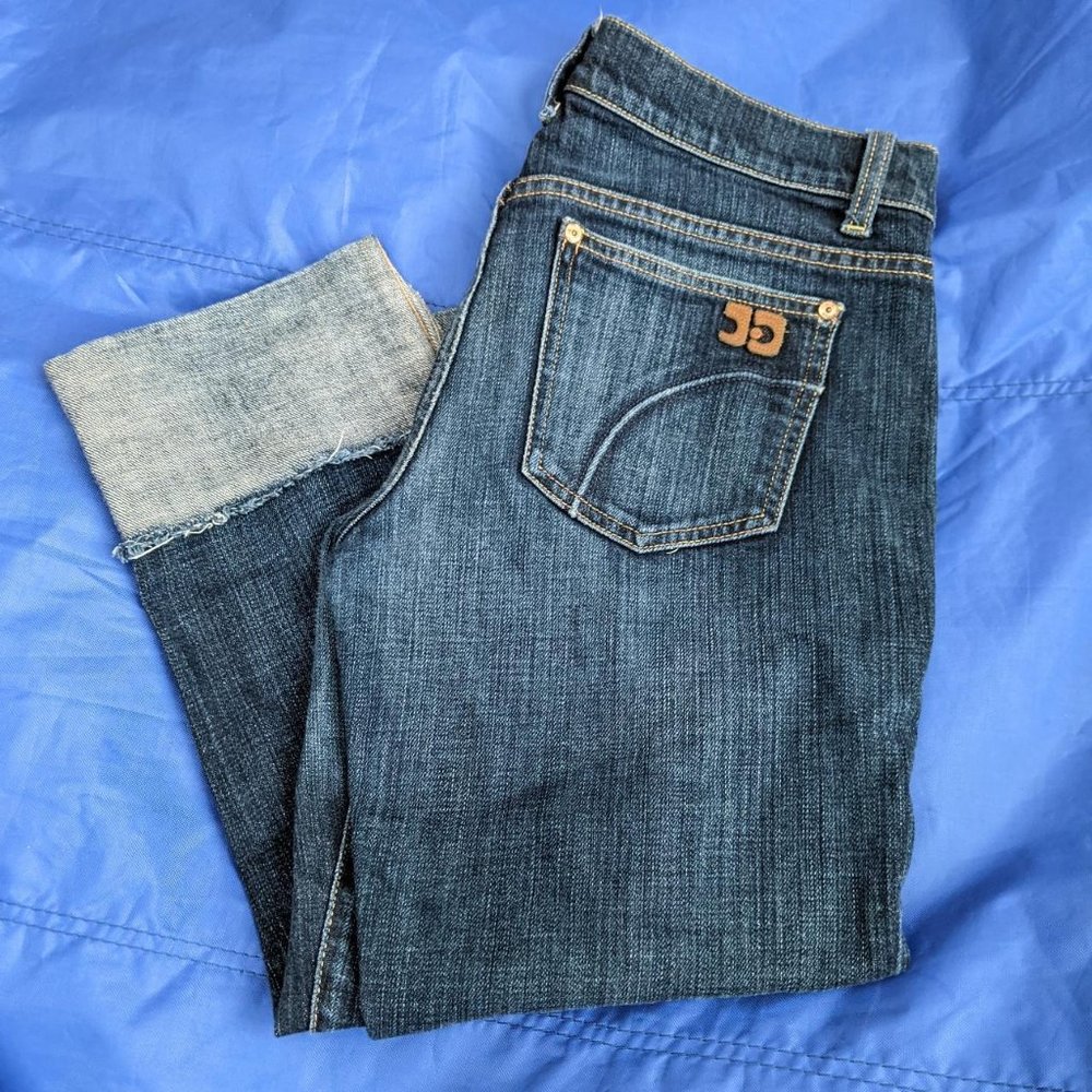 Joe's Jeans Best Friend denim capri jeans,  wide rolled cuff Sz 27